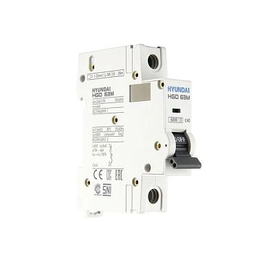 Автоматический выключатель HGD63M 1PMCS0000C C 1P 40А 6kA (STANDARD)