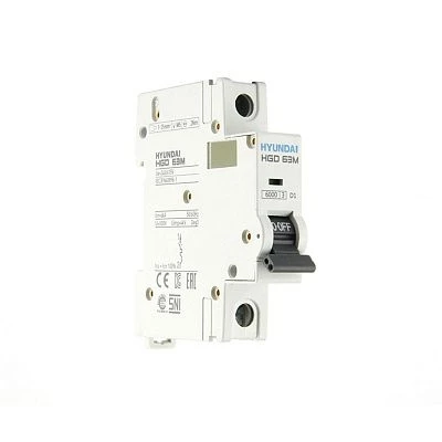 Автоматический выключатель HGD63-M 1PMDS0000C D 1P 1А 6kA (STANDARD)