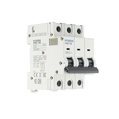 Автоматический выключатель HGD63N 3PMCS0000C C 3P 20А 6kA (DELUXE)