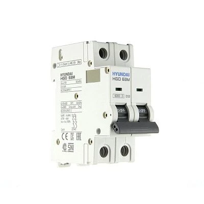 Автоматический выключатель HGD63-M 2PMDS0000C D 2P 10А 6kA (STANDARD)