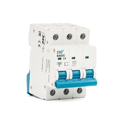 Автоматический выключатель ВА63C-4 C 3P 4А