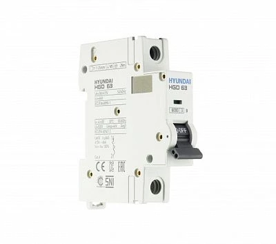 Автоматический выключатель HGD63-N 1PMBS0000C B 1P 2А 6kA (DELUXE)