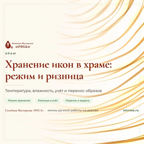 Хранение икон в храме: режим, ризница, учёт и перенос