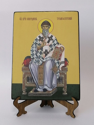 Спиридон Тримифунтский, преподобный, 15x20 см, арт Ид4235 Спиридон Тримифунтский, преподобный, 15x20 см, арт Ид4235