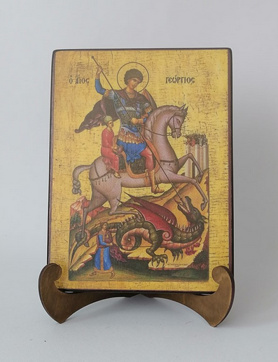 Великомученник Георгий Победоносец, арт Иг004 / 15 х 20 см Великомученник Георгий Победоносец, арт Иг004 / 15 х 20 см