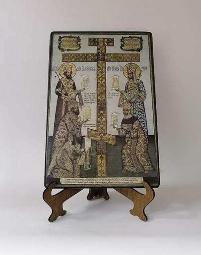 Кийский крест с предстоящими, арт И1198 / 13,5 х 20 см Кийский крест с предстоящими, арт И1198 / 13,5 х 20 см