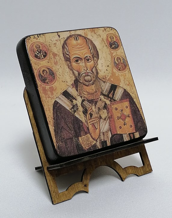 Николай Чудотворец, арт И001 / 9,5 х 10,5 х 1,8 см Николай Чудотворец, арт И001 / 9,5 х 10,5 х 1,8 см