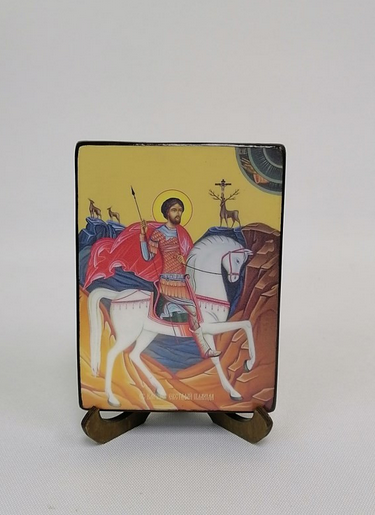 Евстафий Плакида, великомученик, 9x12x1,8 см, арт Ид3979-2