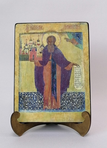 Святой Кирилл Белозерский, XVII в, 15x20x1,8 см, арт А663