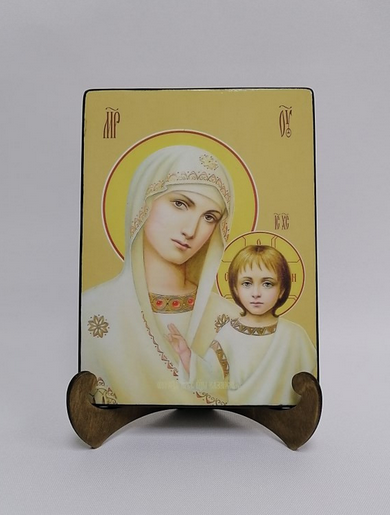 Казанская икона божьей матери, 15x20х1,8 см, арт Ид3258 Казанская икона божьей матери, 15x20х1,8 см, арт Ид3258