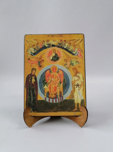 Богородица Семистолпная (София Премудрость Божия) Новгородская, арт И131, 15x20х1,8 см