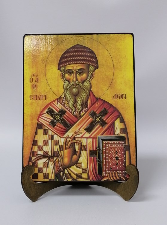 Святитель Спиридон епископ Тримифунтский, арт И027, 15x20х1,8 см