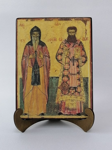 Савва Сербский и Симеон Мироточивый, 15x20х1,8 см, арт А653 Савва Сербский и Симеон Мироточивый, 15x20х1,8 см, арт А653