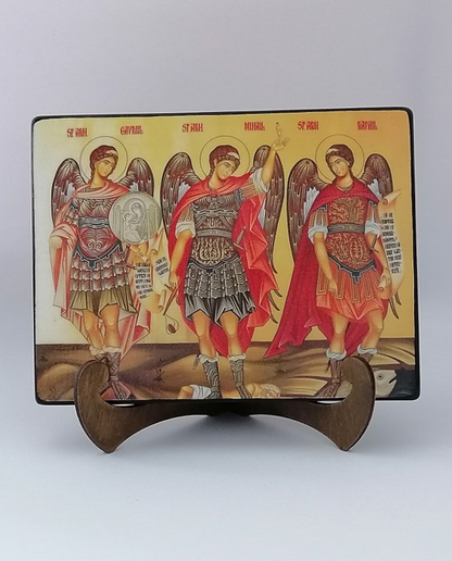 Архангелы Михаил, Гавриил и Рафаил, 15х20 см, арт И9027 Архангелы Михаил, Гавриил и Рафаил, 15х20 см, арт И9027