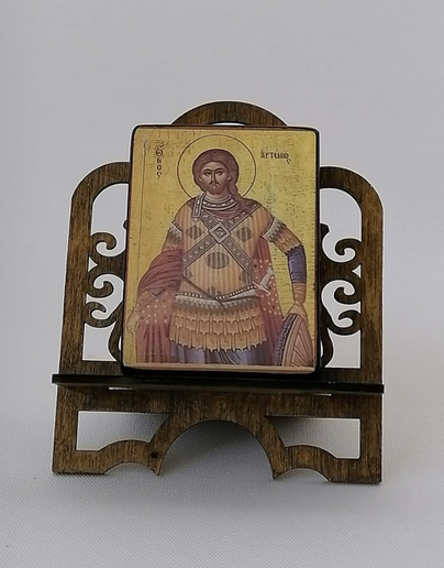 Артемий Антиохийский, арт И1329 / 6 х 8 х 1,5 см (Липа)