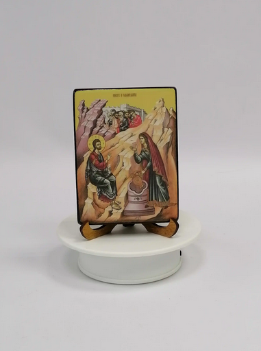 Иисус и самарянка, 9x12x1,8 см, арт Ид4666-2