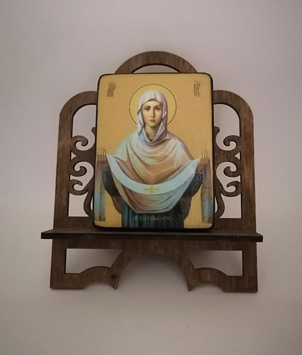 Покров Пресвятой Богородицы, 5,7x7,6x1,8 см, арт И9534-2 Покров Пресвятой Богородицы, 5,7x7,6x1,8 см, арт И9534-2