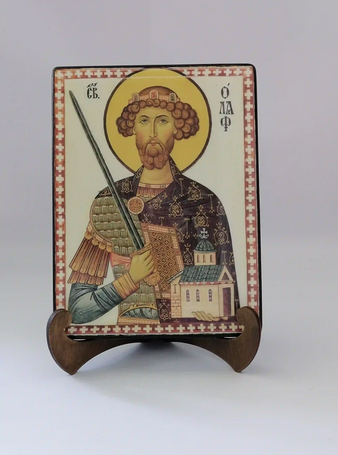 Олаф (Олав) Норвежский благоверный король, арт А4707-2, 15x20х1,8 см Олаф (Олав) Норвежский благоверный король, арт А4707-2, 15x20х1,8 см