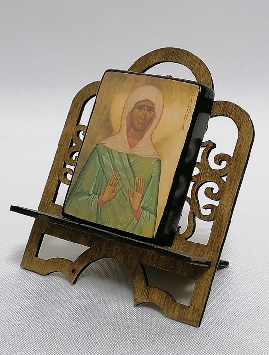 Матрона Московская, арт И043-2 / 5,7 х 7,6 х 1,5 см (Липа)