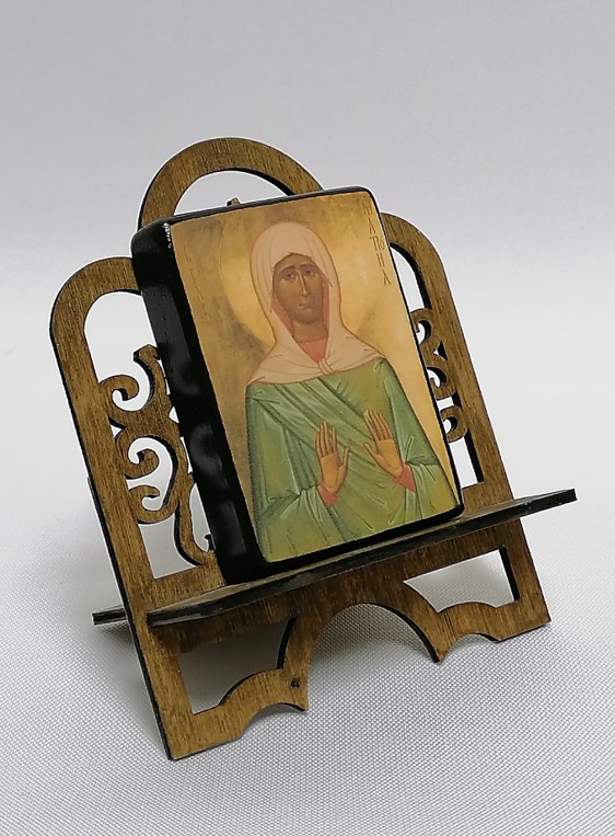 Матрона Московская, арт И043-2 / 5,7 х 7,6 х 1,5 см (Липа)