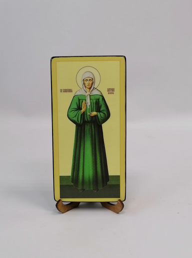 Блаженная Матрона Московская, 9x18x2 см (Липа), арт Ик19618 Блаженная Матрона Московская, 9x18x2 см (Липа), арт Ик19618