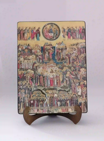 Собор всех святых просиявших на земле русской, 18x24x3 см, арт Ид4895-2 Собор всех святых просиявших на земле русской, 18x24x3 см, арт Ид4895-2