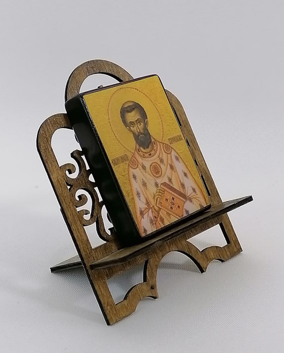 Мокий Амфипольский Священномученик, арт И4453 / 5,7 х 7,6 х 1,5 см (Липа)