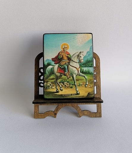 Мина, святой великомученик, 7,5 х 9,5 х 1,5 см, арт Ид4110-3 Мина, святой великомученик, 7,5 х 9,5 х 1,5 см, арт Ид4110-3