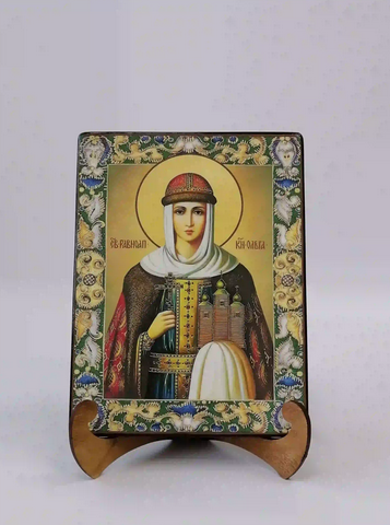Святая Княгиня Ольга, арт И152-6, 15x20х1,8 см