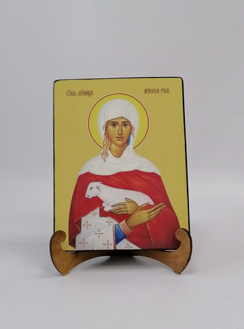 Агнесса Римская, святая мученица, 15х20x1,8 см, арт И8513 Агнесса Римская, святая мученица, 15х20x1,8 см, арт И8513