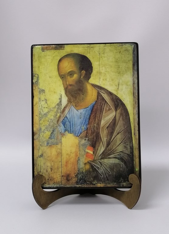 Андрей Рублёв. Деисусный чин. Звенигород, Апостол Павел, арт A006, 15x20x3 см