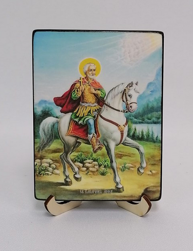 Мина, святой великомученик, 10,5х14х1,5 см (Липа), арт И8405-2 Мина, святой великомученик, 10,5х14х1,5 см (Липа), арт И8405-2