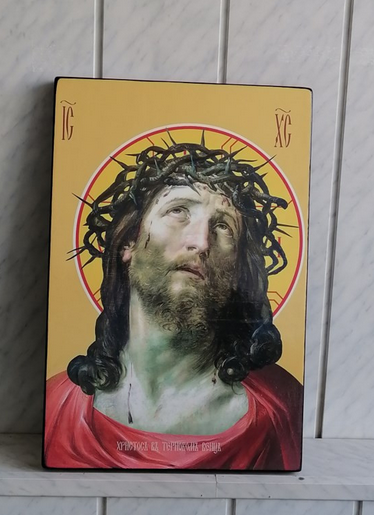 Господь в терновом венце, 40x60х4 см, арт Ид18384-2 Господь в терновом венце, 40x60х4 см, арт Ид18384-2