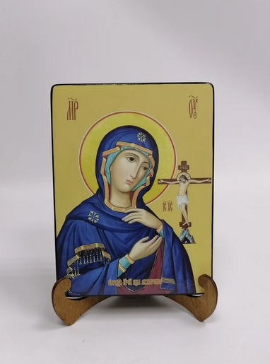 Ахтырская икона божьей матери, 15х20x3 см, арт И7641-2 Ахтырская икона божьей матери, 15х20x3 см, арт И7641-2