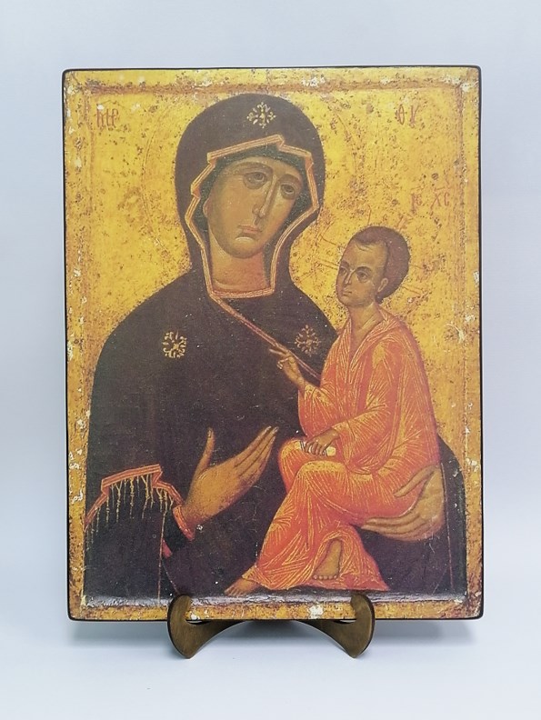 Тихвинская Божья Матерь, арт И009-4, 30х40x3 см Тихвинская Божья Матерь, арт И009-4, 30х40x3 см