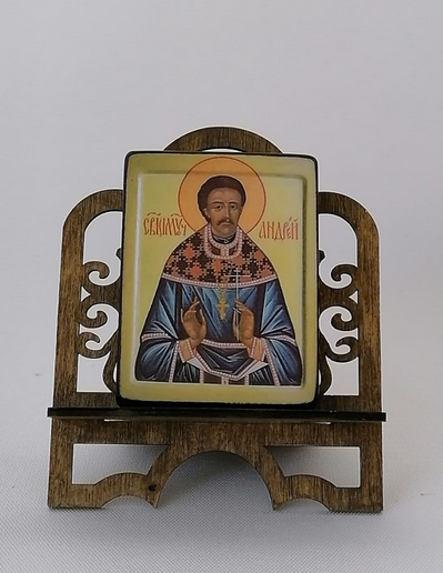 Священномученик Андрей Добрынин, пресвитер, арт В4755 / 6х8х1,5 см (Липа)