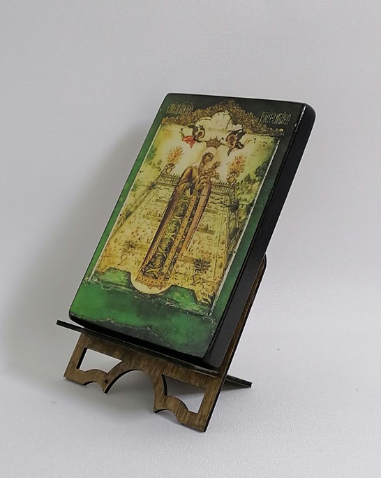 Двухсторонняя икона (Господь Спас Всемилостивый, Богородица Вертоград Заключенный), арт В8277 / 10 х 15 х 1,5 см (двухсторонняя икона) (Липа)