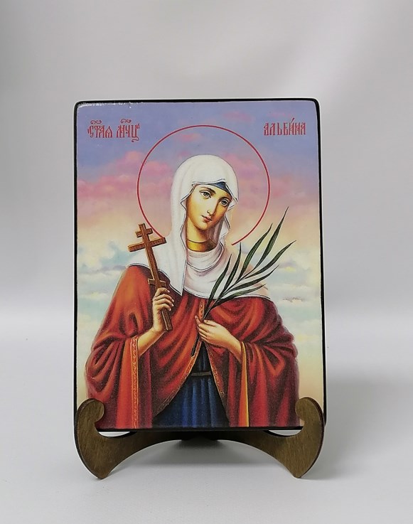Святая Мученица Альбина Формийская, арт И306, 15х20х3 см Святая Мученица Альбина Формийская, арт И306, 15х20х3 см