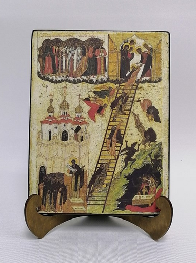 Видение Иоанна Лествичника. Первая половина XVI века, арт И1144 / 15 х 20 см Видение Иоанна Лествичника. Первая половина XVI века, арт И1144 / 15 х 20 см