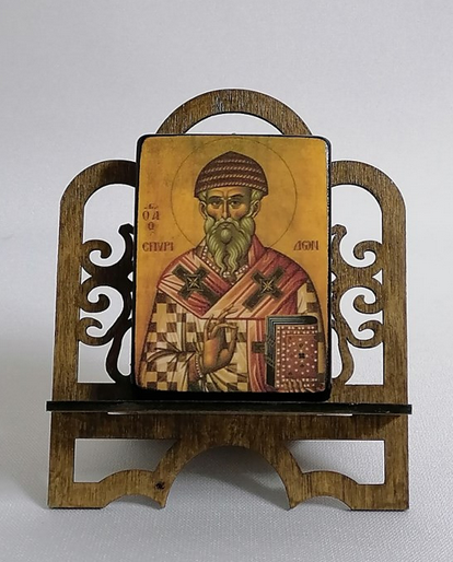 Святитель Спиридон епископ Тримифунтский, арт И027 / 5,7 х 7,6 х 1,5 см (Липа) Святитель Спиридон епископ Тримифунтский, арт И027 / 5,7 х 7,6 х 1,5 см (Липа)
