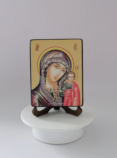 Казанская икона божьей матери, 9x12x1,8 см, арт Ид3356-2 Казанская икона божьей матери, 9x12x1,8 см, арт Ид3356-2