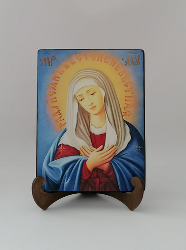 Пресвятая Богородица Умиление Серафимо-Дивеевская, 15x20x1,8 см, арт А1892 Пресвятая Богородица Умиление Серафимо-Дивеевская, 15x20x1,8 см, арт А1892