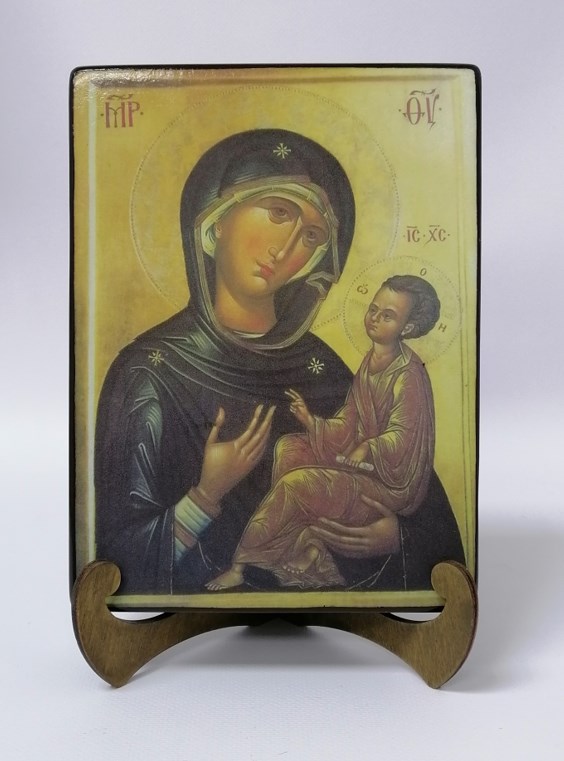 Тихвинская икона Божией Матери. 2000 год, 15x20х3 см, арт А7287-2 Тихвинская икона Божией Матери. 2000 год, 15x20х3 см, арт А7287-2
