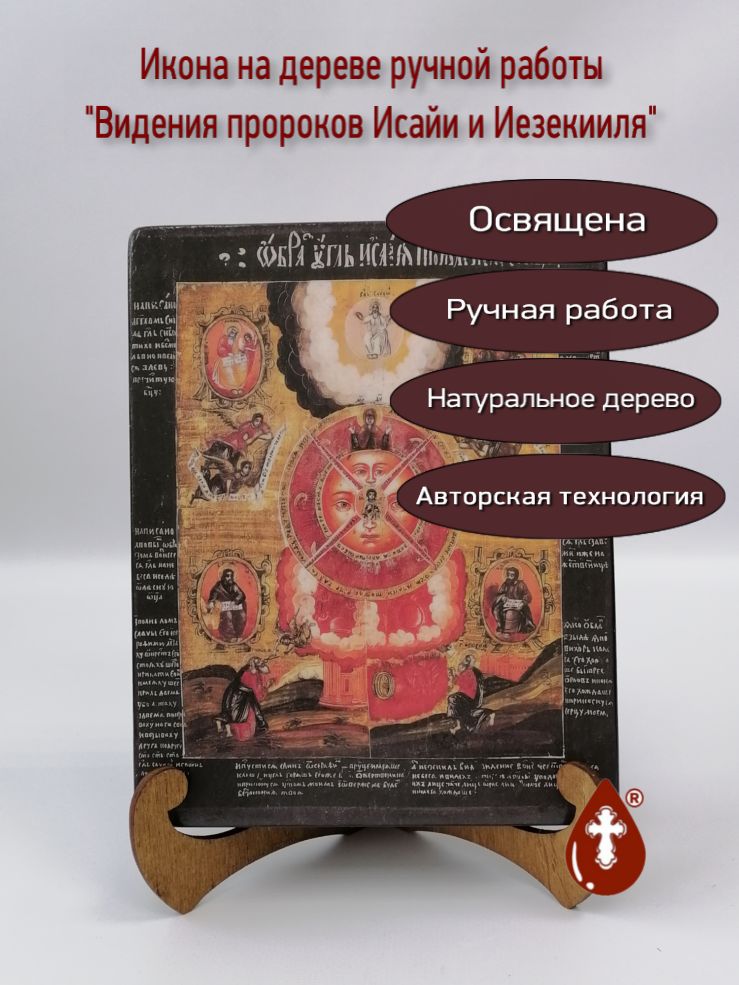 Видения пророков Исайи и Иезекииля, арт И750, 15х20х3,0 см Видения пророков Исайи и Иезекииля, арт И750, 15х20х3,0 см