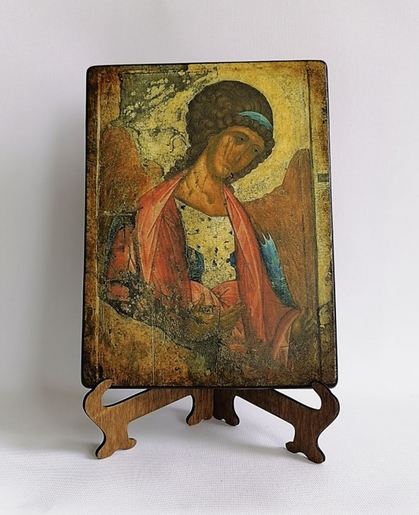 Андрей Рублёв. Деисусный чин. Звенигород, 1410-1420, Архангел Михаил, арт A004 / 9х12х2,7 см Андрей Рублёв. Деисусный чин. Звенигород, 1410-1420, Архангел Михаил, арт A004 / 9х12х2,7 см