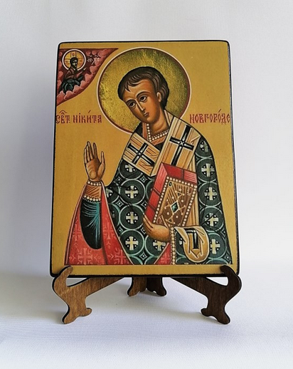 Святитель Никита Печерский Епископ Новгородский затворник, арт И277 / 12х16х1,8 см Святитель Никита Печерский Епископ Новгородский затворник, арт И277 / 12х16х1,8 см