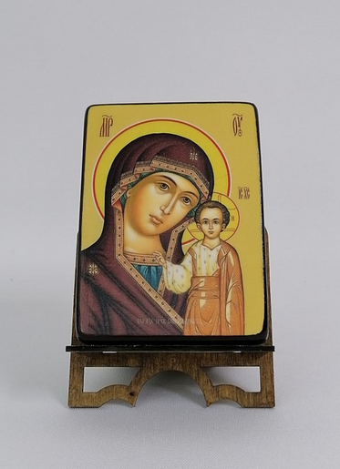Казанская икона божьей матери, 9x12x3 см, арт Ид3370-2 Казанская икона божьей матери, 9x12x3 см, арт Ид3370-2