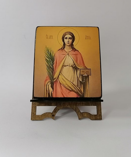 Святая мученица Лукия, 9,5x10,5х2,8 см, арт В091 Святая мученица Лукия, 9,5x10,5х2,8 см, арт В091