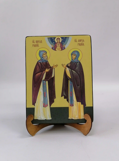 Кирилл и Мария Радонежские, 15х20x3 см, арт И8962-2