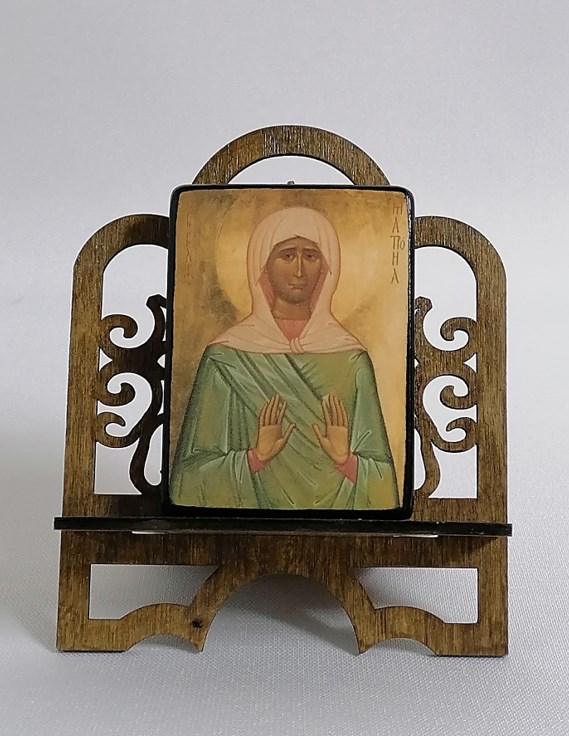 Матрона Московская, арт И043-2 / 5,7 х 7,6 х 1,5 см (Липа)